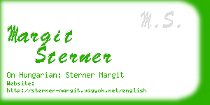 margit sterner business card